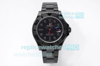 VR Factory Swiss Rolex Yachtmaster Triple Red All Black Replica Watch